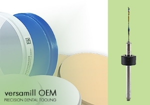 Picture of Versamill ax300/400 OEM PMMA Tool D1.0xR0.5xLn10xOL44 DLC Diamond Coated 2-Flute Ballnose Endmill.