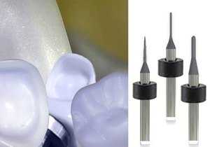 Picture of Versamill ax300/400 OEM Glass Ceramic Tool D1.0xR0.5xLn10xOL44.5 Electroplated Diamond Coated Ballnose Grinding Bur.