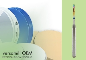 Picture of Versamill 5XS OEM PMMA Tool D1.0xR0.5xLn10xOL45 DLC Diamond Coated 2-Flute Ballnose Endmill.