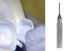 Picture of Versamill ax200/450/500 OEM Glass Ceramic Tool D1.5xR0.75xLn10xOL50 Electroplated Diamond Coated Ballnose Grinding Bur.