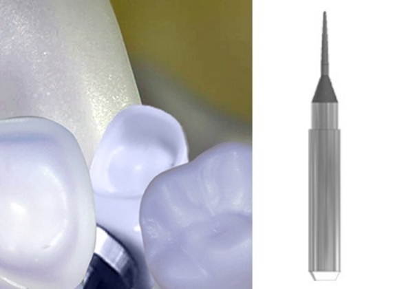 Picture of Versamill ax200/450/500 OEM Glass Ceramic Tool D1.0xR0.5xLn10xOL50 Electroplated Diamond Coated Ballnose Grinding Bur.