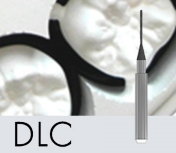 Picture of Versamill ax200/450/500 OEM Zirconia Tool D0.6xR0.3xLn8xOL50 Diamond Coated 2-Flute Ballnose Endmill.