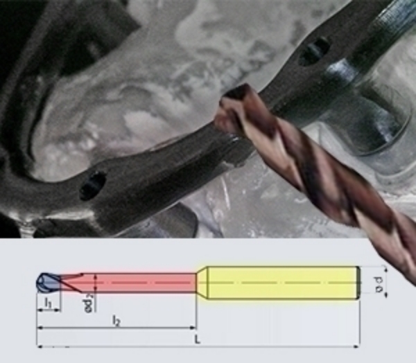 Picture of Versamill ax200/450/500(L) Masterpiece XL Zirconia Deep Screw Channel Tool D1.6 CVD Diamond Coated T-Cutter.