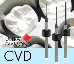 Picture of Versamill ax300/400 Masterpiece XL Zirconia Deep Screw Channel Tool D1.5xL21 CVD Diamond Coated Bullnose Endmill.