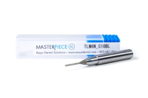 Picture of Versamill ax200/314/500/726/ai137 Masterpiece XL Glass Ceramic Tool D1.0xR0.5xLn10xLc10xOL50 Electroplated Diamond Coated Grinding Bur.