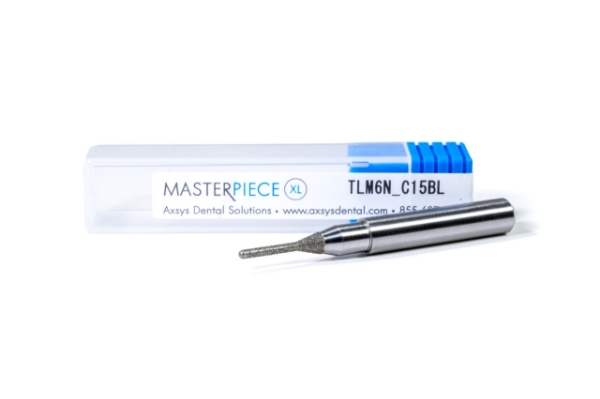 Picture of Versamill ax200/314/500/726/ai137 Masterpiece XL Glass Ceramic Tool D1.5xR0.75xLn10xLc10xOL50 Electroplated Diamond Coated Grinding Bur.