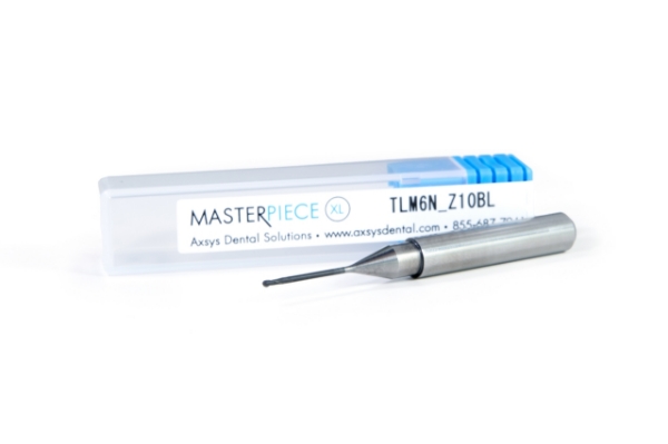 Picture of Versamill ax200/314/500/726/ai137 Masterpiece XL Zirconia Tool D1.0xR0.5xLn14xLc3xOL53 CVD Diamond Coated 2-Flute Ballnose Endmill.